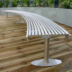 Made from 316 stainless steel, curved to any radius. From our centerline street furniture range.