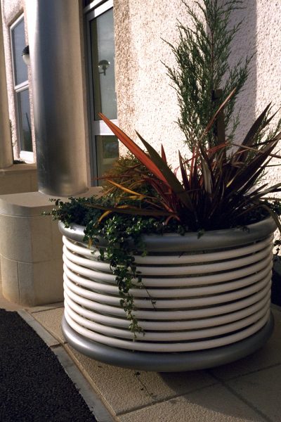 stainless steel planter, from benchmark design limited.