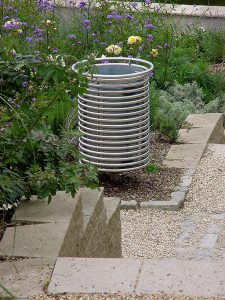 Stainless steel litter bin