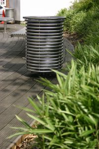 Stainless steel litter bin