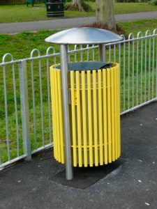 Stainless steel litter bin. From our centerline street furniture range.