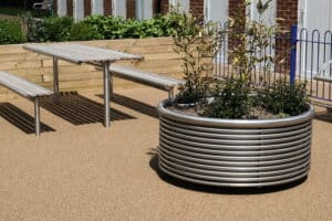 Stainless steel planter - from benchmark street furniture