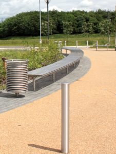 316 stainless steel curved bench