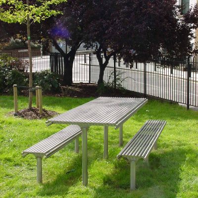 stainless steel picnic table