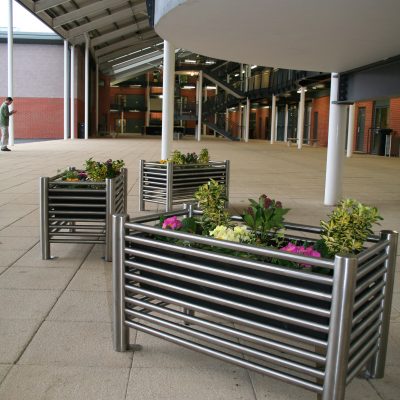 benchmark design street furniture - Baseline Stainless steel planters BLPL