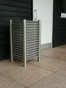 baseline BL048 stainless steel litter bin 80L capacity