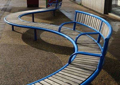 Shoreline Sl007 Exeter bench. From our one off street furniture range.