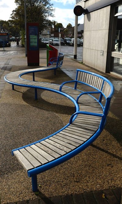 Shoreline Sl007 Exeter bench. From our one off street furniture range.