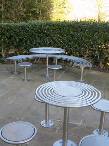 circular stainless steel tables