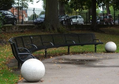 benchmark design curved street furniture