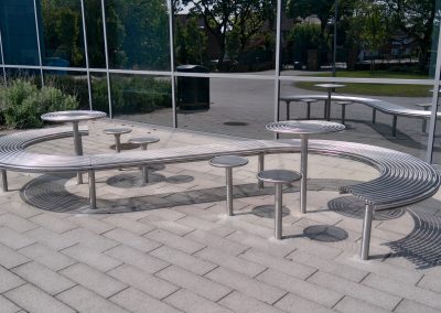 Bespoke stainless steel street furniture