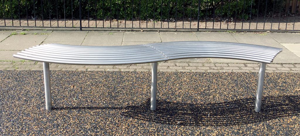 Curved street furniture from our baseline range. Manufactured in 316 stainless steel and curved to exact radius