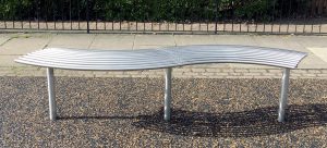 Curved street furniture from our baseline range. Manufactured in 316 stainless steel and curved to exact radius