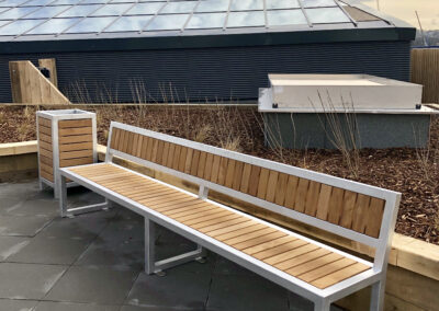 Campus Seat using hardwood and aluminium frame work