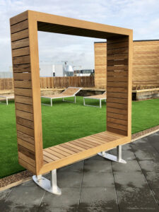 External picture frame for large roof top garden