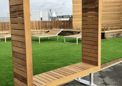 External picture frame for large roof top garden