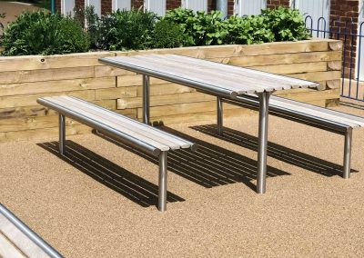 316 stainless steel and Iroko hardwood picnic set