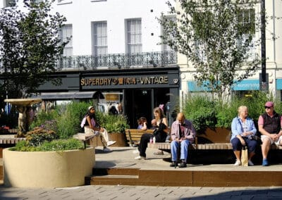 exeter curved wooden bench