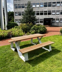 8 person contemporary picnic table and benches