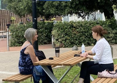 8 person free standing picnic table