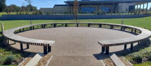 Ex007 curved wooden bench