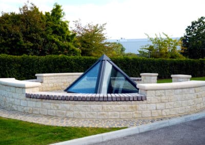 Curved hardwood benches